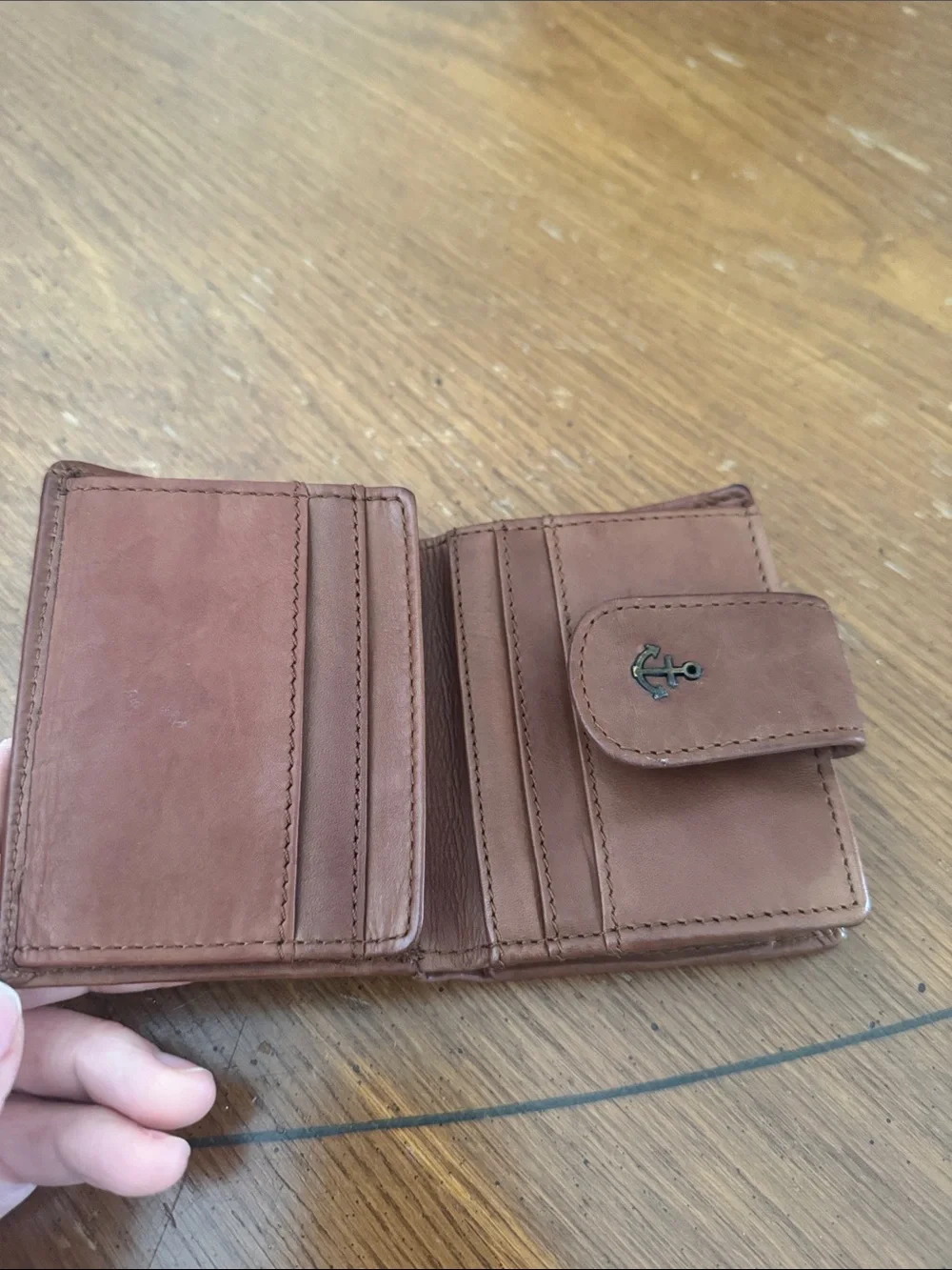 Harbour 2nd Stella Cognac Brown Leather Wallet Zip Around Bifold ID Card Slots